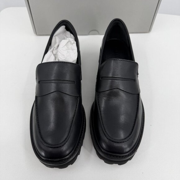 Everlane The Lug Loafer in Black Leather size 8.5 Women's Chunky Heel - Picture 3 of 6